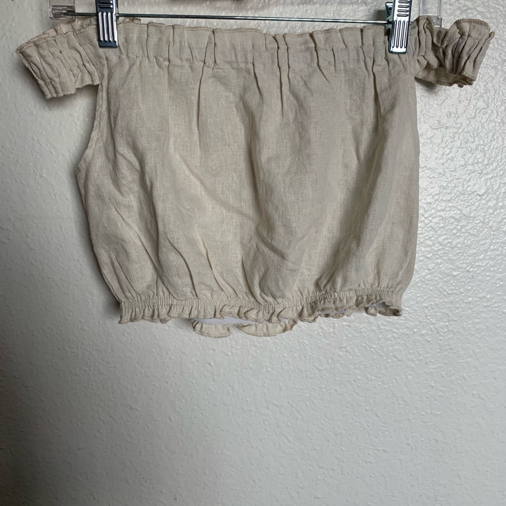 Pacsun LA Hearts Off the Shoulder Linen Top